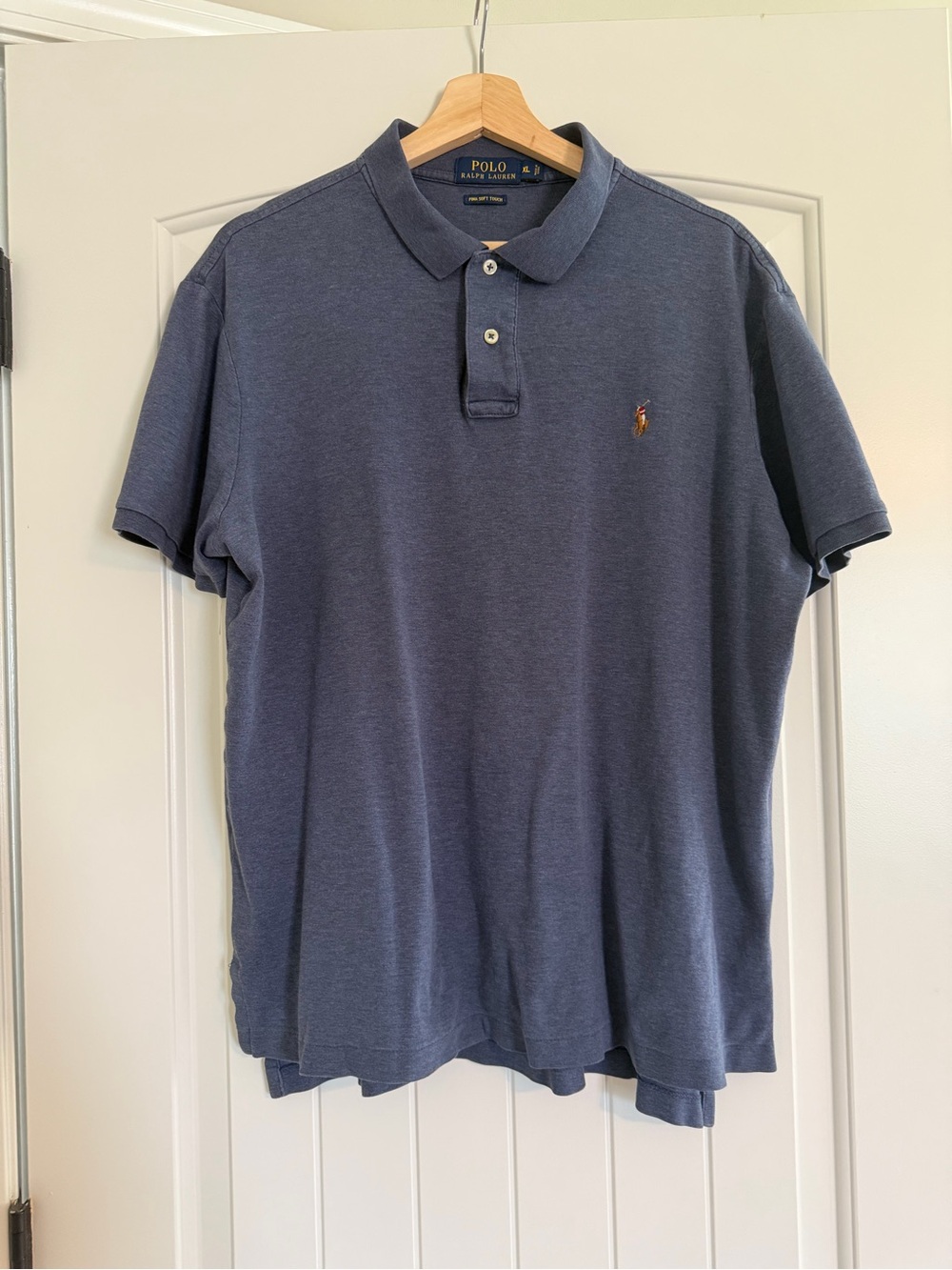 Polo by Ralph Lauren Men's Slate Blue Short-Sleeve Golf Cotton Polo Size XL